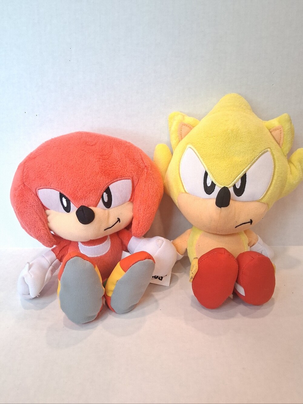 Yellow Super Sonic And Knuckles Plush Set